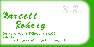 marcell rohrig business card