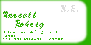 marcell rohrig business card